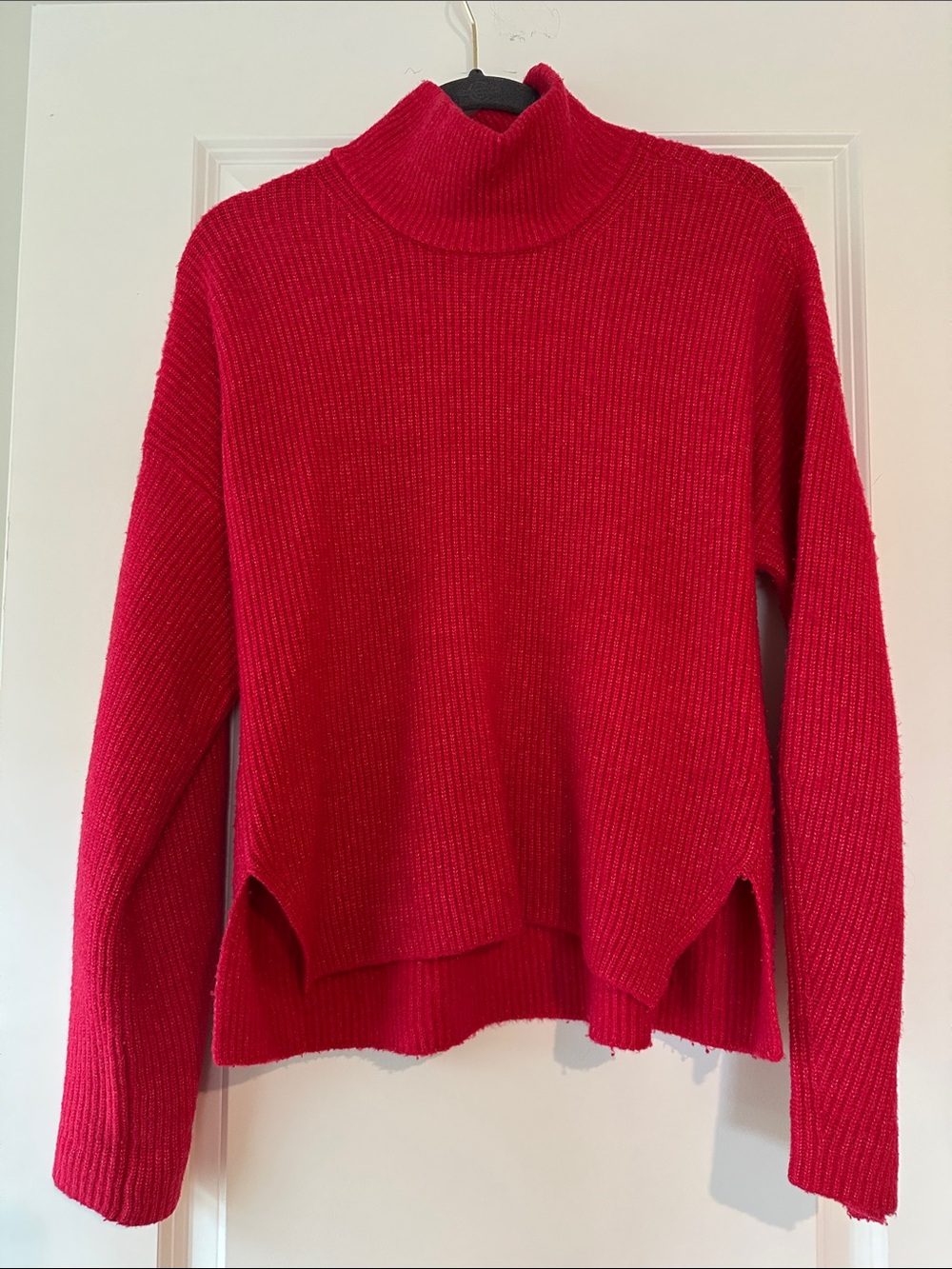 Abercrombie & Fitch Pink Ribbed Turtleneck Sweater